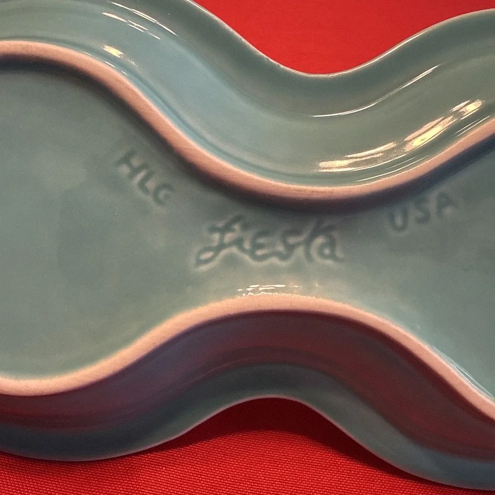 Vtg Fiesta Turquoise Figure 8 Tray NO Sugar Creamer Tray‎ ONLY